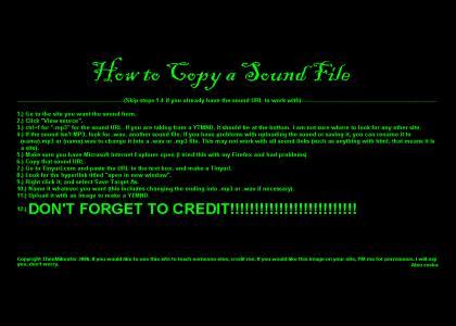 TheeMikester's tutorial on how to copy sound