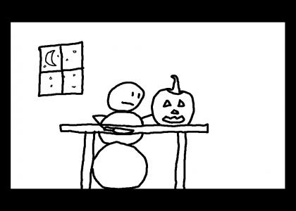 Jack O' Lantern Carvin' Snowman