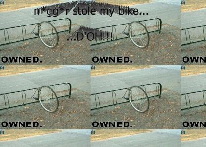 n*gg*er stole homer's bike