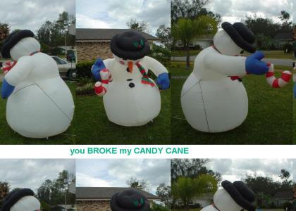 emo snowman: you BROKE my CANDY CANE (not another myspace suicide)