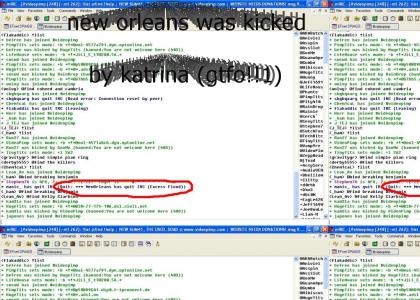 Katrina sets mode +b NewOrleans