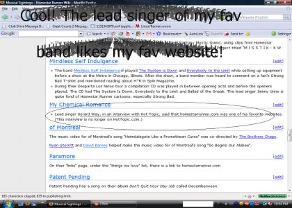Gerard Way likes HomestarRunner.com!