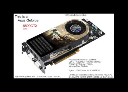 Geforce 8800GTX Specs