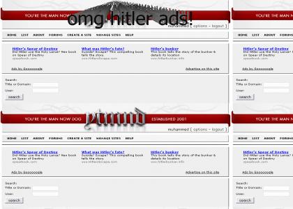 OMG secret racist Hitler Nazi Google ads on YTMND!