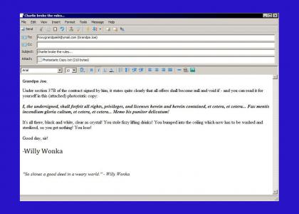 Wonka and Grandpa Joe Exchange Harsh Emails