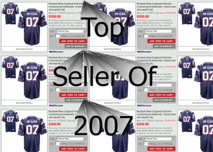Top Selling Patriots Jersey of 2007