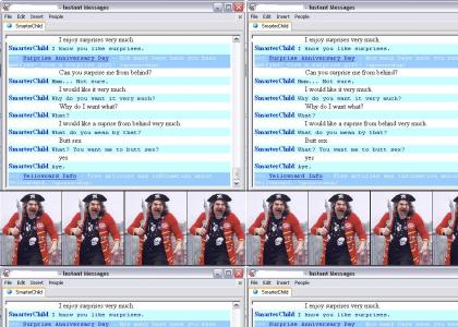 OMG SmarterChild is a Butt Pirate.