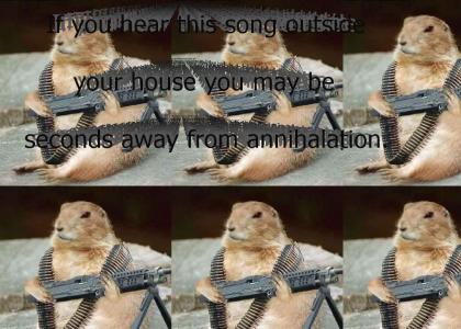 Groundhogs are aggresive