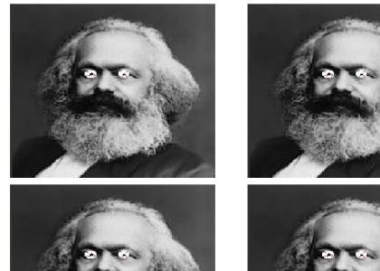 Karl Marx stares into soul of Lazy Town