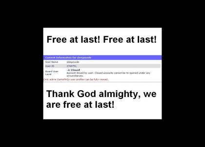 Free at Last!