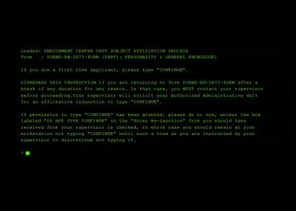 Type "CONTINUE" to continue...
