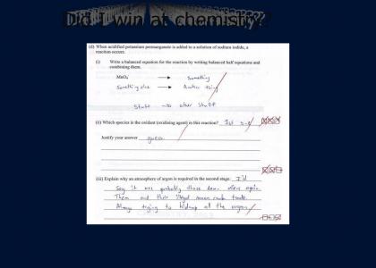 I won at Chemistry!