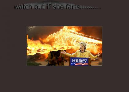 hillary helps firemen