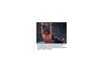 Spoiler: The Great Khali becomes world heavyweight champion