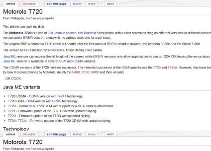 Wikipedia hates motorola