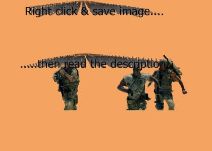 Create your own "Soldiers Running Away From ________ " Picture, and stuff