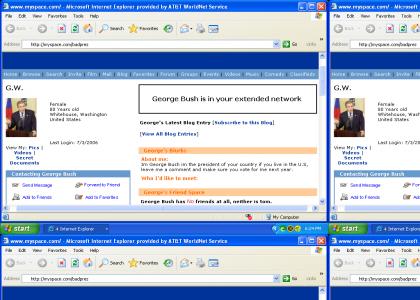 George Bush has a myspace!