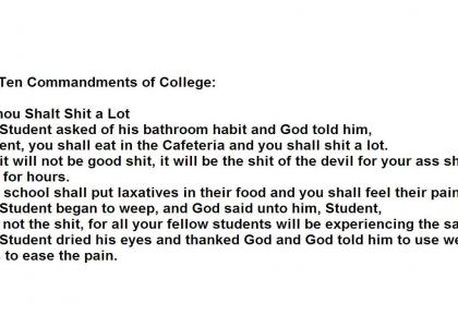 ten commandments of college