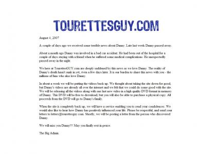 R.I.P. Tourettes Guy