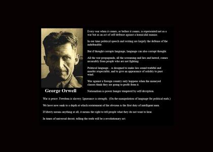 George Orwell with quotes