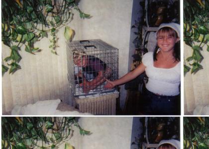 I was locked in a cage when i was little...