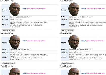 TERREL OWENS MYSPACE SUICIDE