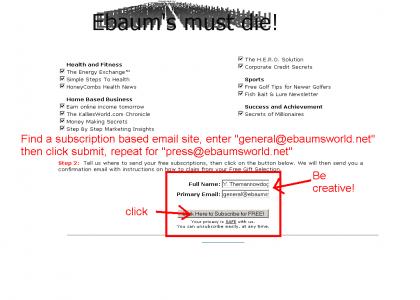 Ruin ebaum's mail server...