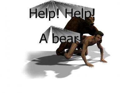 Help! Help! A bear is raping a man!