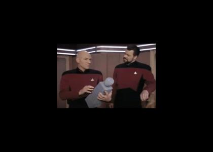 Riker approves of Picards artifact