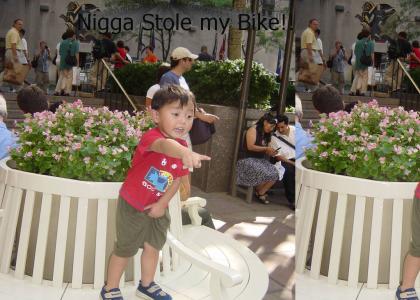Nigga stole chinks bike