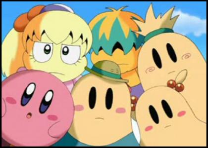 Kirby and his friends stare into your soul