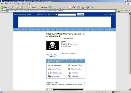 Pirates hack a Myspace?!
