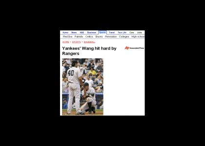 Yankees Wang Hit Hard