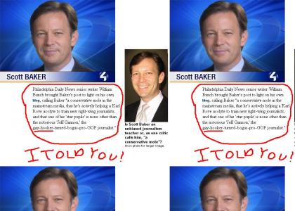 Scott Baker - Steelers fan, Pittsburgh anchorman and professional douche (and Karl Rove's gay lover - TRUE!)