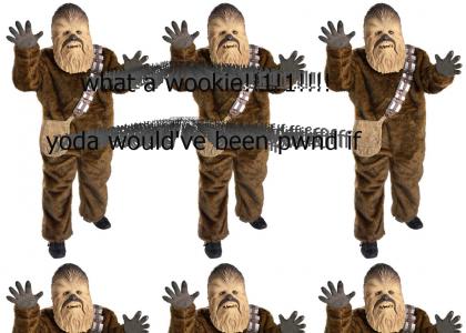Chewie costume looks and sounds like idiot