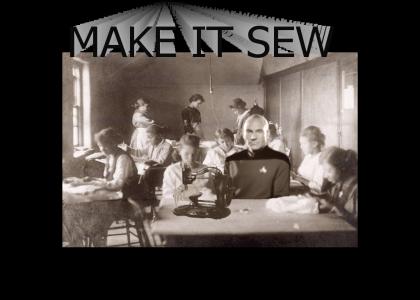 Picard Teaches Sewing Class