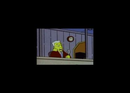 Kent Brockman: Half-back passes to the center...