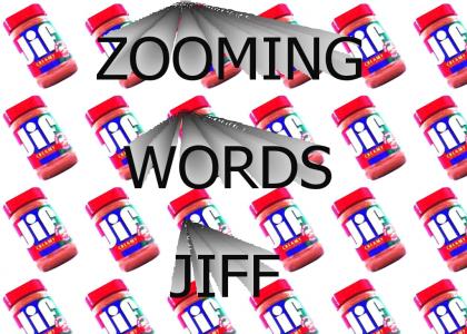 ANIMATED JIF & AUDIO TRACK & ZOOMING WORDS
