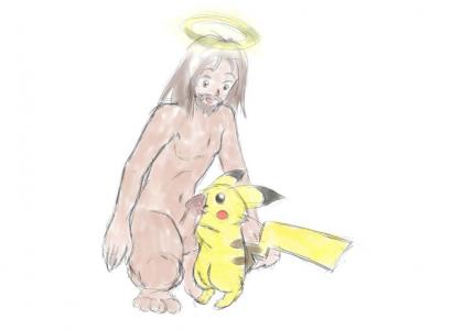 Pikachu sucking off JESUS