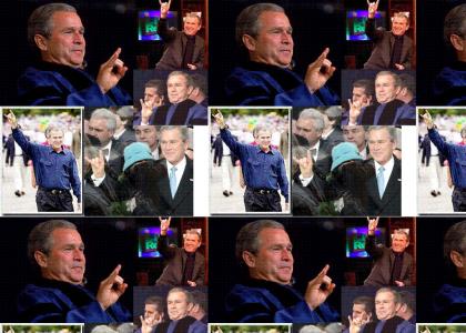 George Bush rocks out