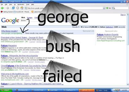 president bush is a failure