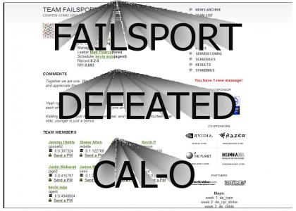 FAILSPORT DEFEATED CAL-O