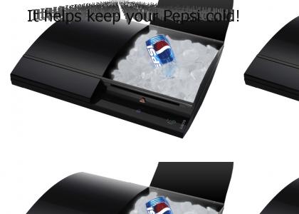 PS3 helps keep your Pepsi cold!