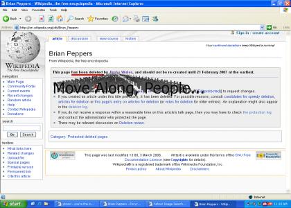 Brian Peppers Fails At Wikipedia