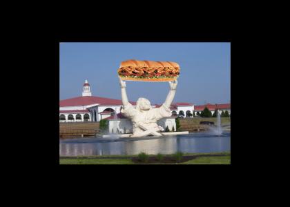 Touchdown Jesus is hungry.