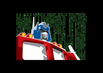 Optimus Prime in the Matrix animated version