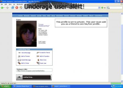 Underage user alert!