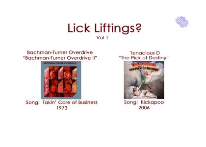 PTKFGS:  Lick Liftings Vol 1 (BTO v. Tenacious D)