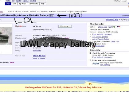 1337 psp battery LAWL ( Fixed )
