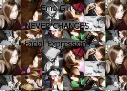 MySpace Girl NEVER CHANGES Facial Expressions!